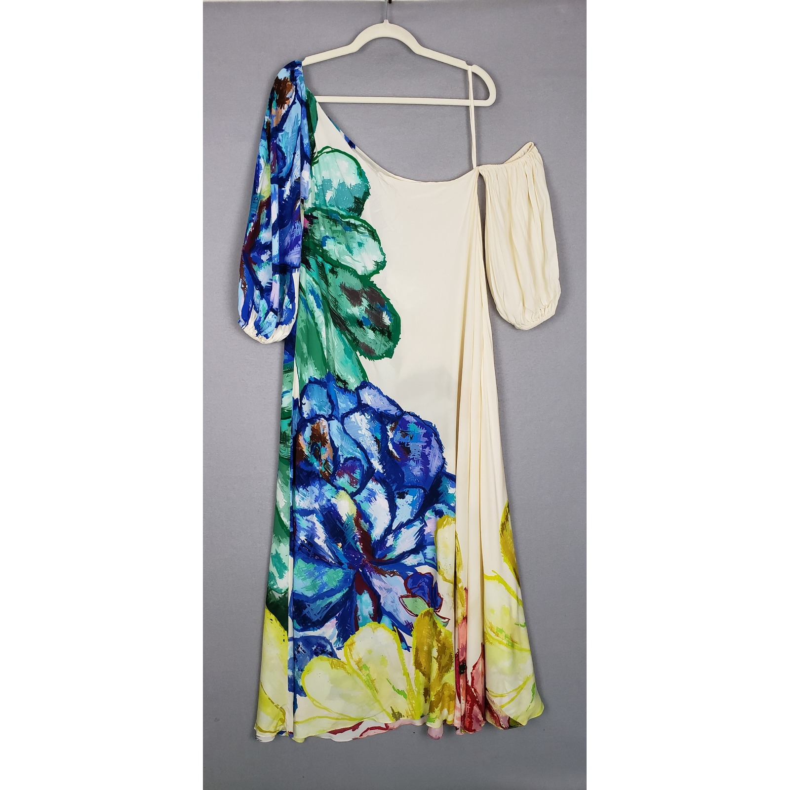 Saaksha & Kinni Zoey One Shoulder Maxi Dress Bold Tropical Floral Beach Resort — image 3 of 8